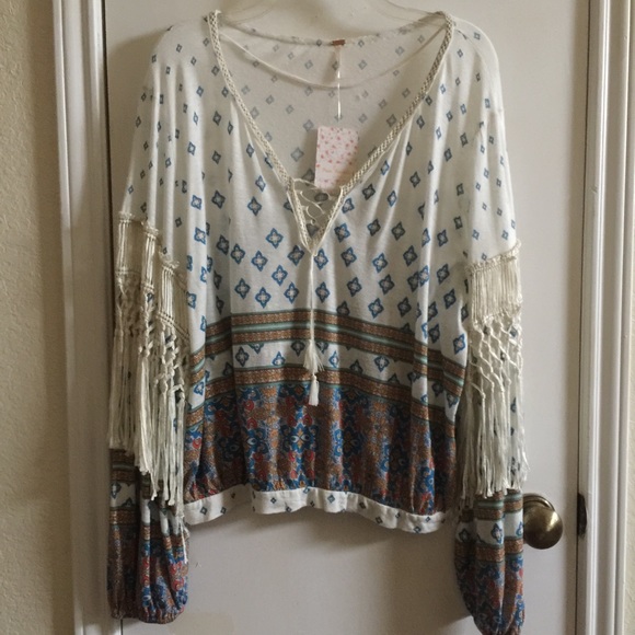 NWT Free People long sleeve blouse, size S - Picture 5 of 6